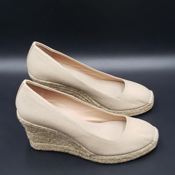 J. Crew Seville espadrille wedges canvas. NWOT size 8 - Picture 5 of 13